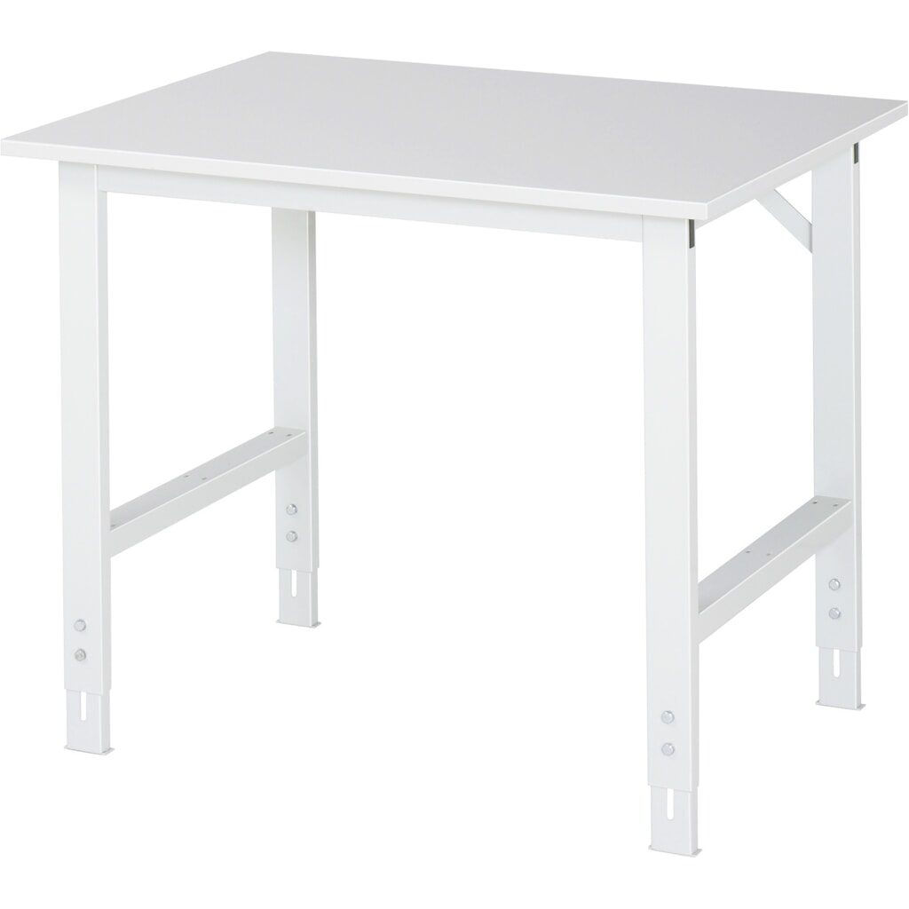 RAU höhenverstellbarer Werktisch Serie TOM, HxBxT 760-1.080 x 1.000 x 800 mm, Arbeitsplatte Melamin-Belag Produktabbildung: RAU höhenverstellbarer Werktisch Serie TOM, HxBxT 760-1.080 x 1.000 x 800 mm, Arbeitsplatte Melamin-Belag