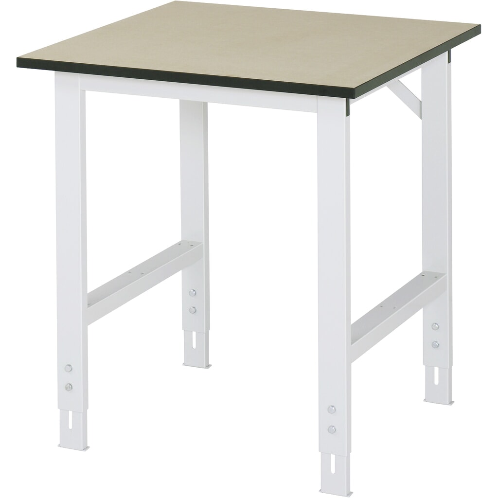 RAU höhenverstellbarer Werktisch Serie TOM, HxBxT 760-1.080 x 750 x 800 mm, MDF Arbeitsplatte Produktabbildung: RAU höhenverstellbarer Werktisch Serie TOM, HxBxT 760-1.080 x 750 x 800 mm, MDF Arbeitsplatte