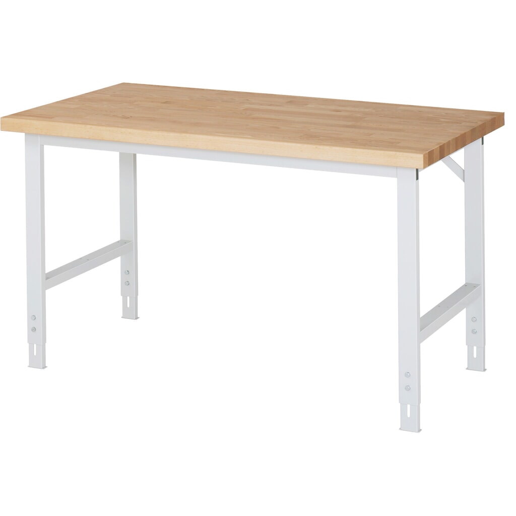 RAU höhenverstellbarer Werktisch Serie TOM, HxBxT 780-1.100 x 1.500 x 700 mm, Buche Furnier Produktabbildung Nr. 1: RAU höhenverstellbarer Werktisch Serie TOM, HxBxT 780-1.100 x 1.500 x 700 mm, Buche Furnier