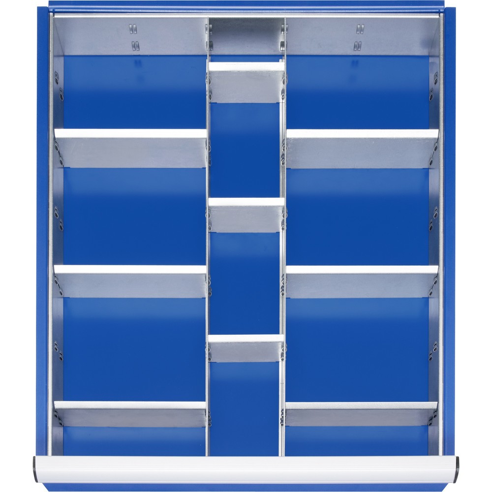 Illustration du produit: RAU Jeu de compartimentage pour tiroir, HxlxP 47 x 490 x 560 mm, avec jeu de 4 baguettes perforées et 2 parois de séparation, taille L pour hauteur de façade 60-90 mm