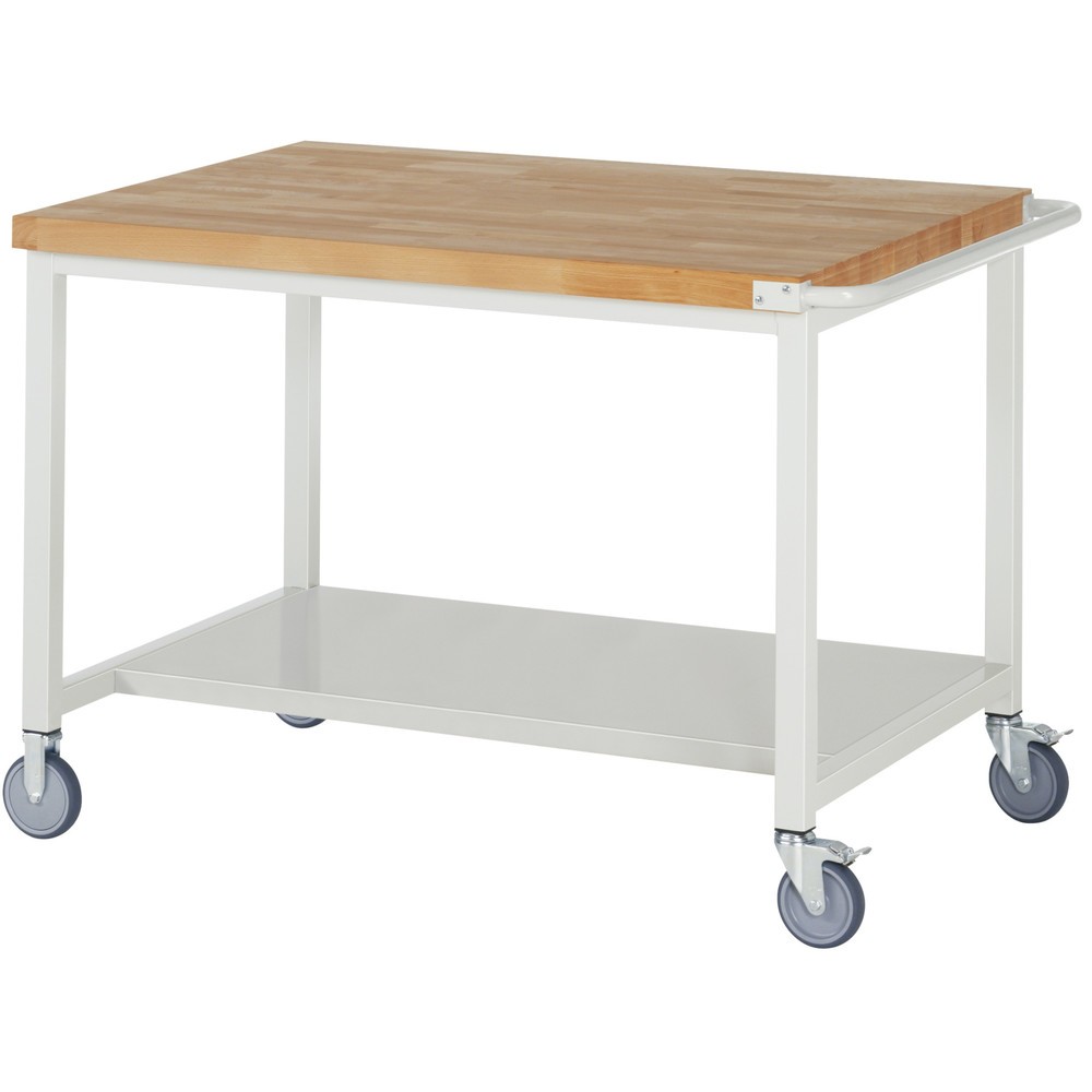 Produktabbildung: RAU mobile Werkbank Serie 8000, HxBxT 880-1.080 x 1.250 x 900 mm, 1 Ablageboden