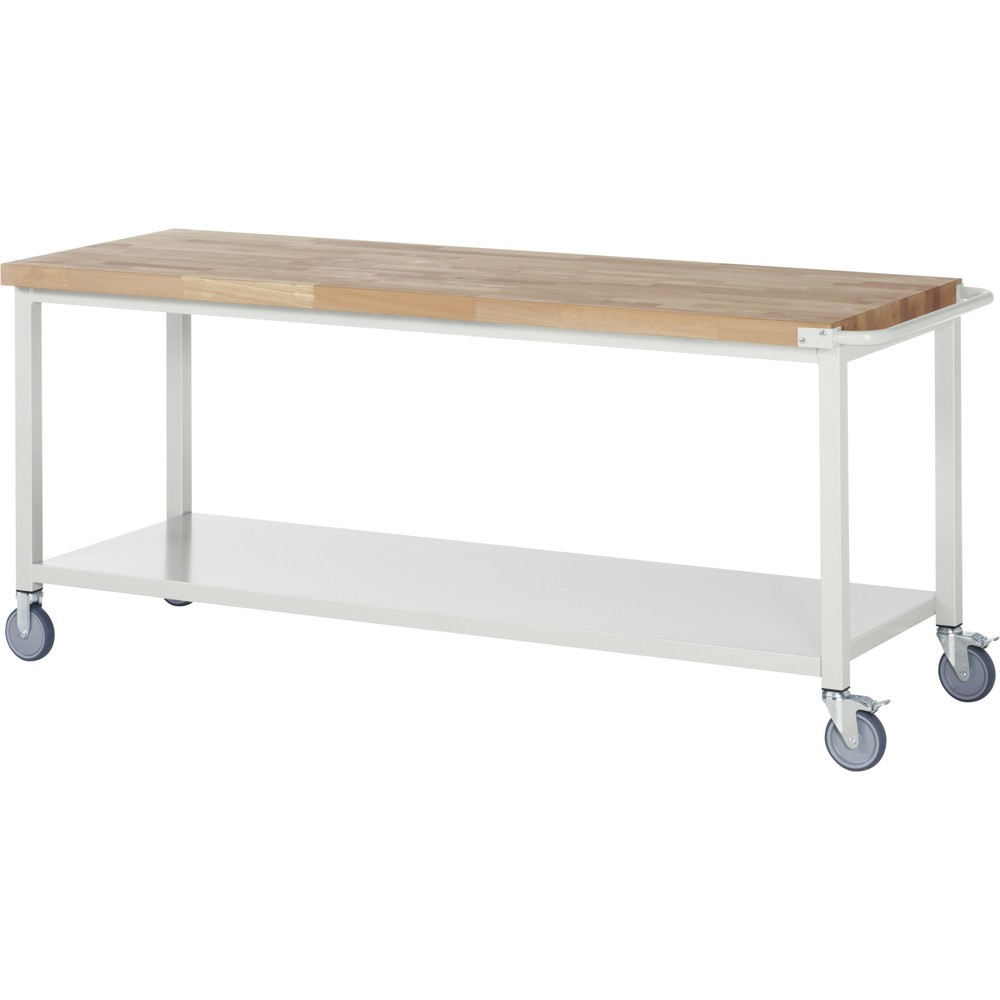 Produktabbildung Nr. 1: RAU mobile Werkbank Serie 8000, HxBxT 880 x 2.000 x 700 mm, Ablageboden unten