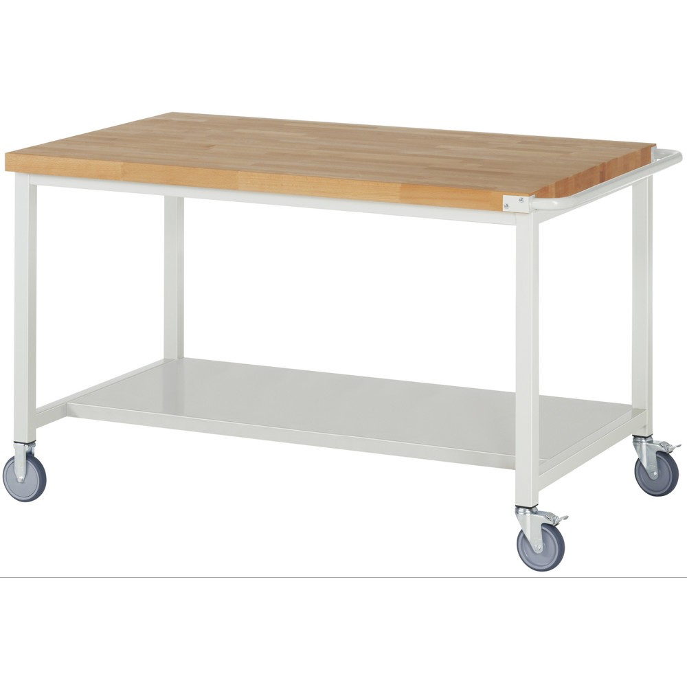 Produktabbildung: RAU mobile Werkbank Serie 8000, HxBxT 880-1.080 x 1.500 x 900 mm, 1 Ablageboden