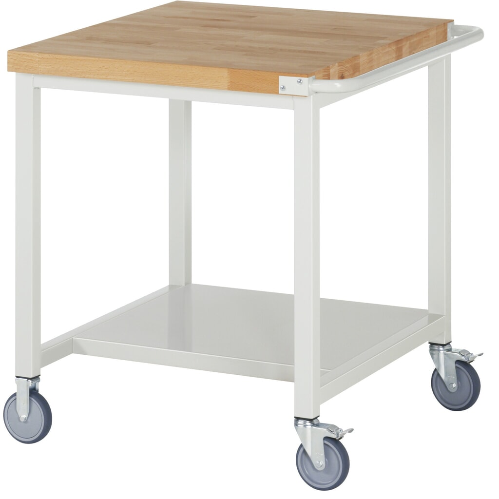 Produktabbildung: RAU mobile Werkbank Serie 8000, HxBxT 880-1.080 x 750 x 900 mm, 1 Ablageboden