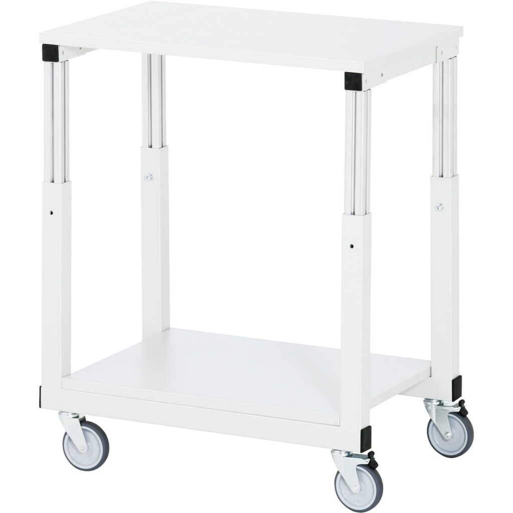 Produktabbildung Nr. 1: RAU mobiler Arbeitstisch Serie E, HxBxT 650-1.000 x 500 x 700 mm, Arbeitsplatte Melamin-Belag