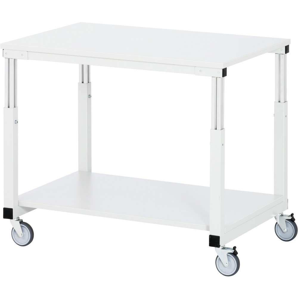 Produktabbildung Nr. 1: RAU mobiler Arbeitstisch Serie E, HxBxT 650-1.000 x 1.000 x 700 mm, Arbeitsplatte Melamin-Belag