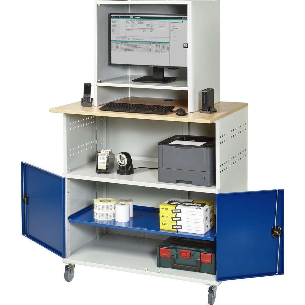 Illustration du produit: RAU Poste informatique avec boîtier d'écran, mobile