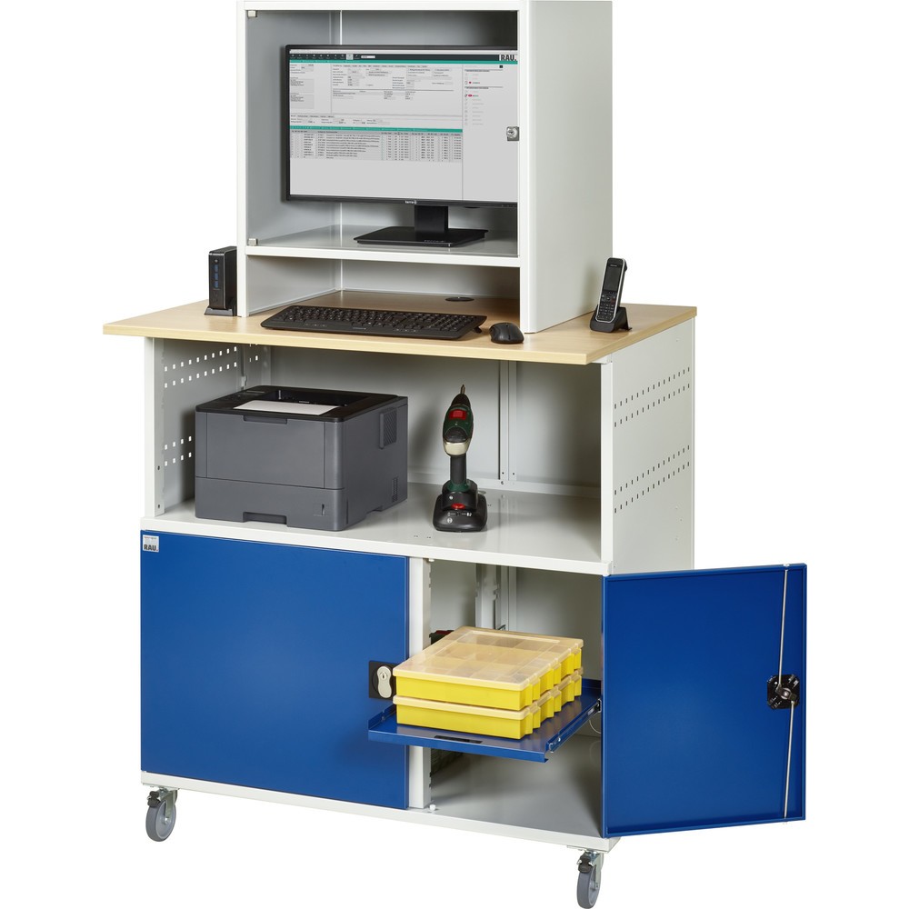 N° de l'image du produit 8 : RAU Poste informatique avec boîtier d'écran, mobile