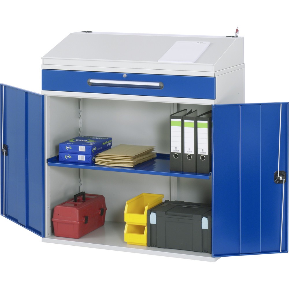 Produktabbildung Nr. 1: RAU Stehpult, HxBxT 1.110-1.220 x 1.100 x 520 mm, Schubladen 1 x 120 mm