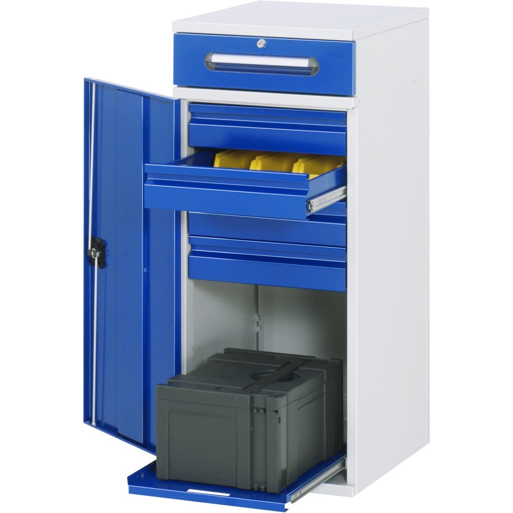 Produktabbildung: RAU Pultschrank, HxBxT 1.060 x 450 x 520 mm, Schubladen 4 x 80, 1 x 120 mm