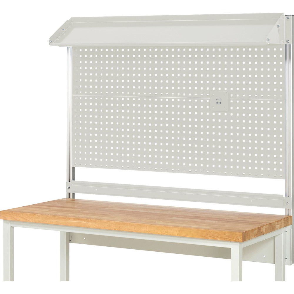 N° de l'image du produit 2 : Module d’établi RAU, haut. x larg. x prof. 1 130 x 1 500 x 350 mm, avec 1 surface métallique inclinable, 1 rail de fixation et 1 support pour écran plat, kit complet 02 pour largeur de produit 1 500 mm