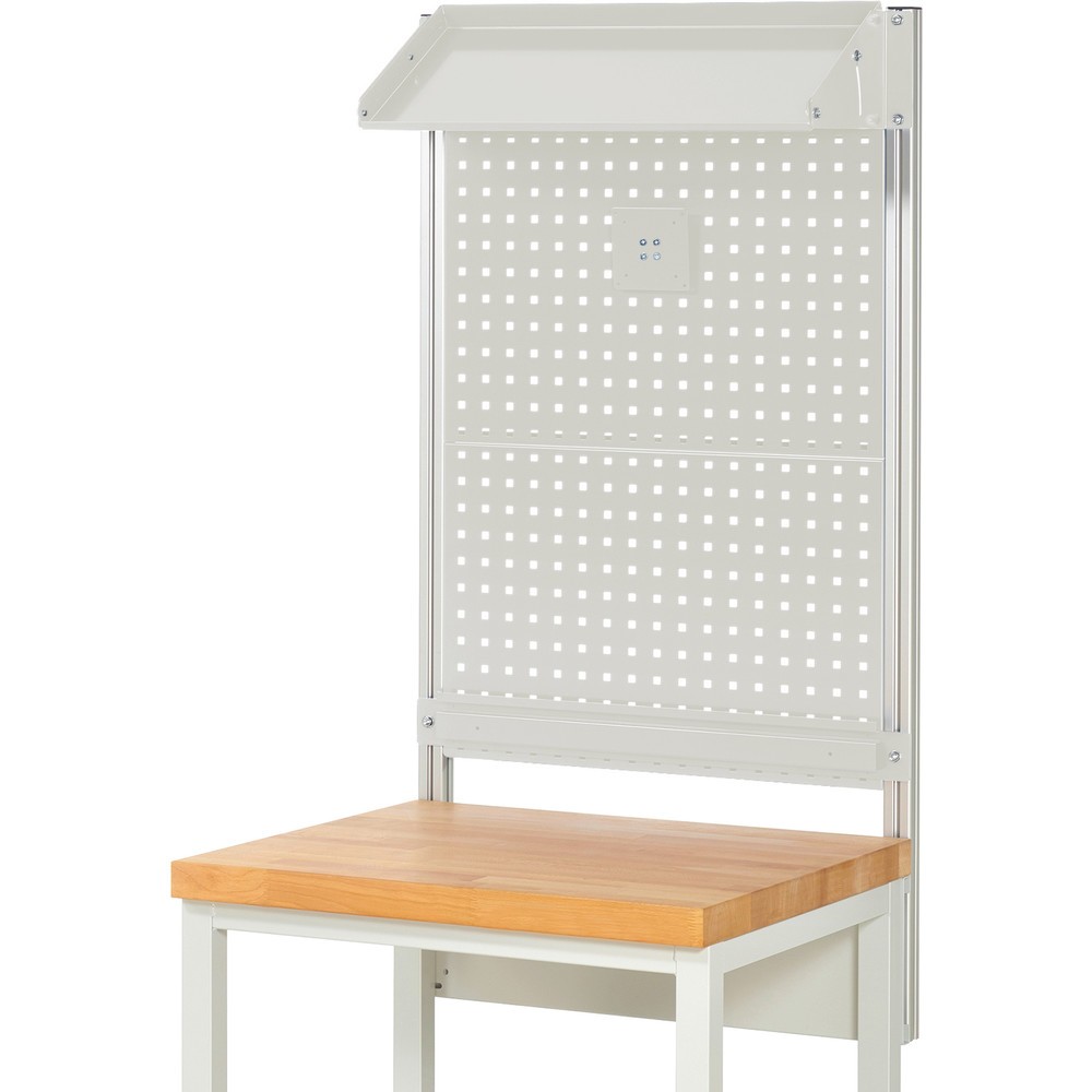 N° de l'image du produit 2 : Module d’établi RAU, haut. x larg. x prof. 1 130 x 750 x 350 mm, avec 1 surface métallique inclinable, 1 rail de fixation et 1 support pour écran plat, kit complet 02 pour largeur de produit 750 mm