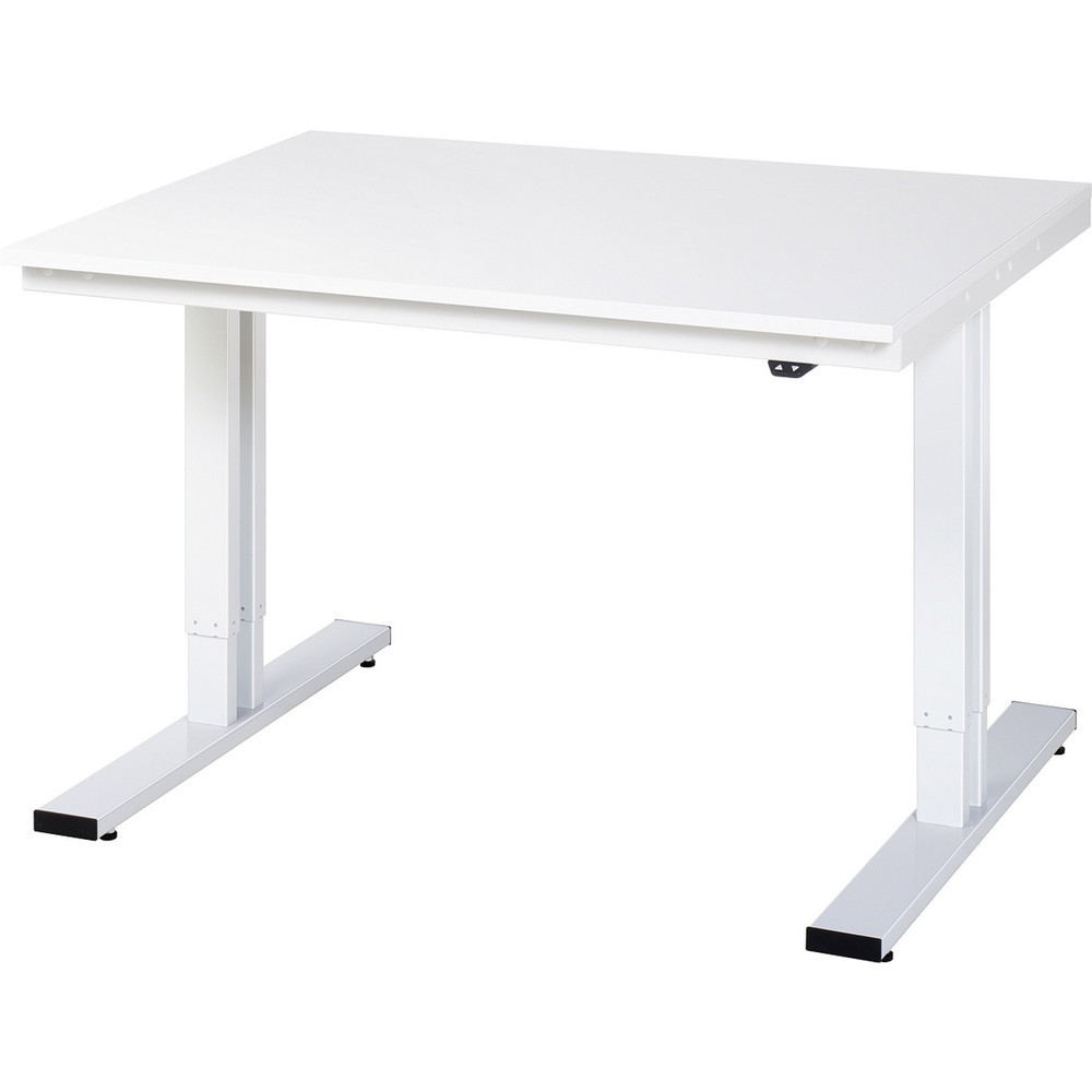 Illustration du produit: RAU Table pour poste de travail à réglage électrique de la hauteur série adlatus 300, HxlxP 720-1 120 x 1 250 x 1 000 mm, plan de travail EGB mélaminé