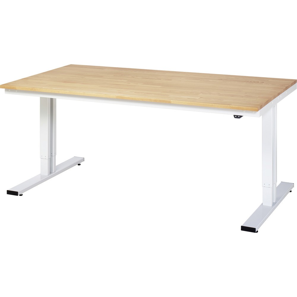 Immagine del prodotto: RAU Tavolo da lavoro regolabile in altezza elettricamente Serie adlatus 300, HxLxP 720-1.120 x 2.000 x 1.000 mm, piano di lavoro in faggio massiccio