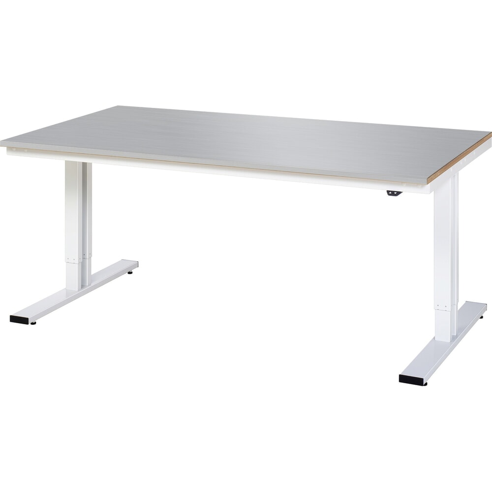 Immagine del prodotto: RAU Tavolo da lavoro regolabile in altezza elettricamente Serie adlatus 300, HxLxP 720-1.120 x 2.000 x 1.000 mm, piano di lavoro rivestito in lamiera d’acciaio inox