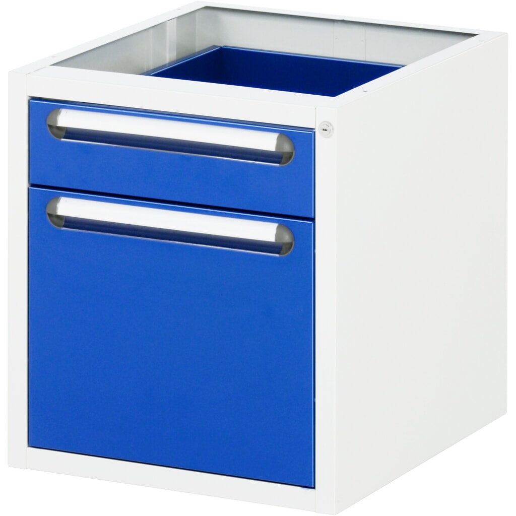 RAU Unterbau-Container für Werktisch Serie Tom, HxBxT 545 x 480 x 600 mm, mit 2 Schubladen Produktabbildung: RAU Unterbau-Container für Werktisch Serie Tom, HxBxT 545 x 480 x 600 mm, mit 2 Schubladen
