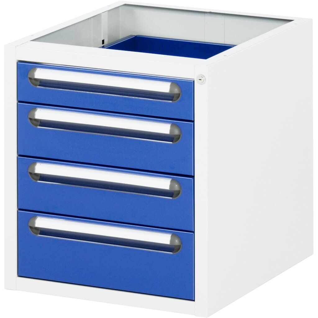 Produktabbildung: RAU Unterbau-Container für Werktisch Serie Tom, HxBxT 545 x 480 x 600 mm, mit 4 Schubladen