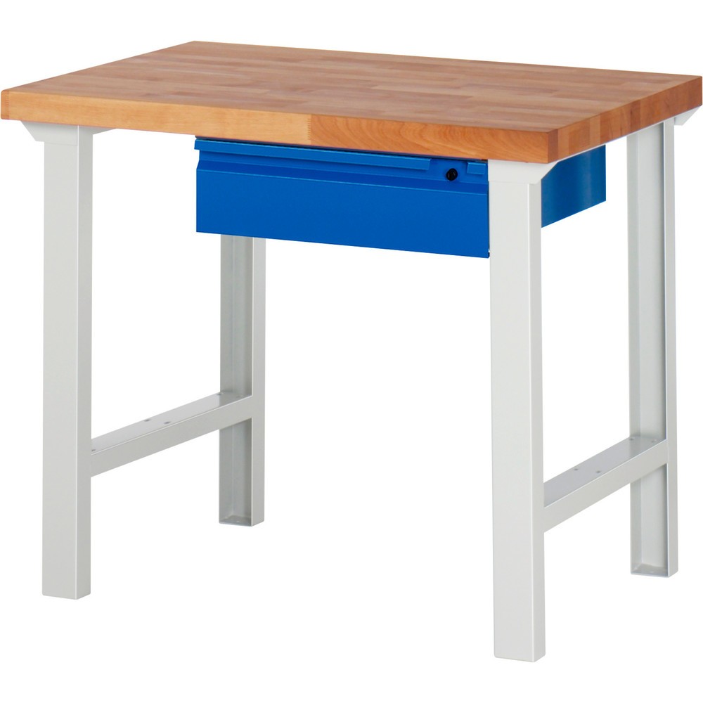 Produktabbildung Nr. 1: RAU Werkbank Serie 7000, HxBxT 840 x 1.000 x 700 mm, 1 Schublade, integrierte Griffleiste