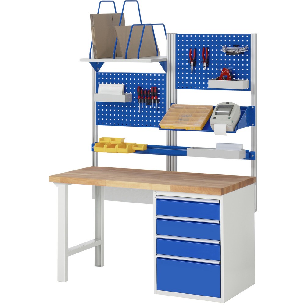 Produktabbildung Nr. 5: RAU Werkbank Serie 7000, 1 Container, HxBxT 890 x 1.500 x 700 mm, 1 Flügeltür, 1 Fachboden