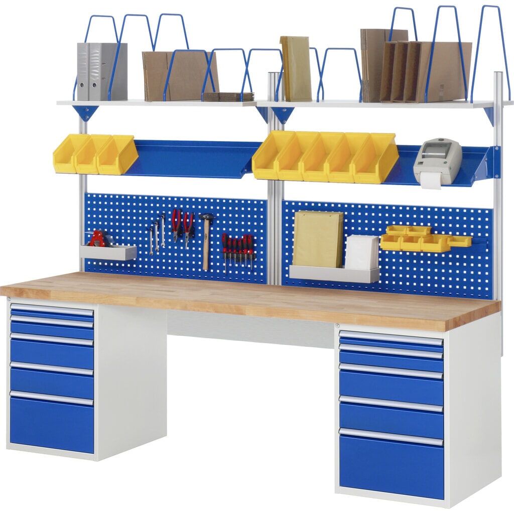 RAU Werkbank Serie 7000, 2 Container, HxBxT 840 x 2.500 x 900 mm, 12 x 100%-Auszug-Schubladen 3 x 60 mm, 3 x 90 mm, 1 x 120 mm, 1 x 150 mm, 4 x 180 mm Produktabbildung Nr. 8: RAU Werkbank Serie 7000, 2 Container, HxBxT 840 x 2.500 x 900 mm, 12 x 100%-Auszug-Schubladen 3 x 60 mm, 3 x 90 mm, 1 x 120 mm, 1 x 150 mm, 4 x 180 mm