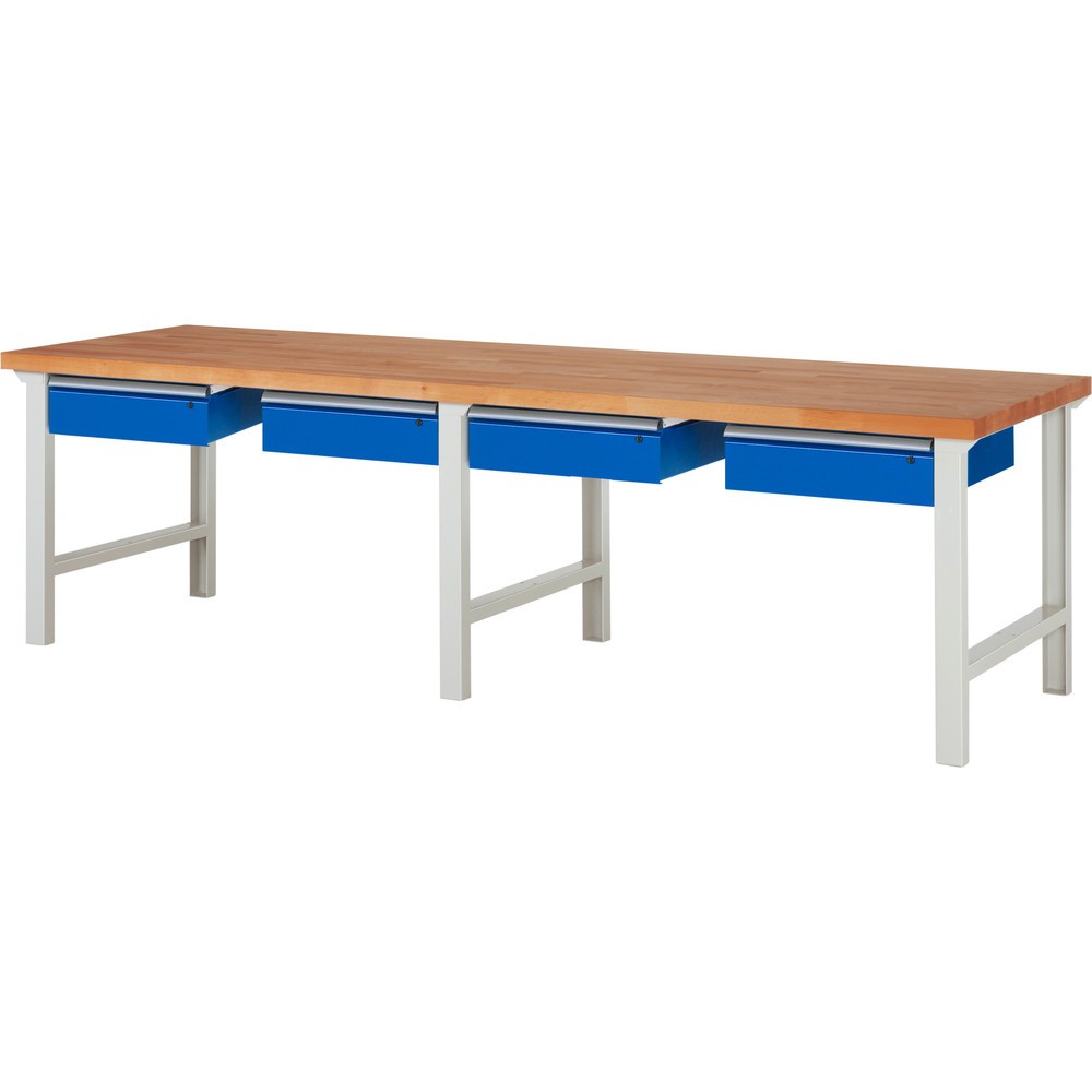Produktabbildung Nr. 1: RAU Werkbank Serie 7000, HxBxT 840 x 3.000 x 900 mm, 4 Schubladen 4 x 150 mm