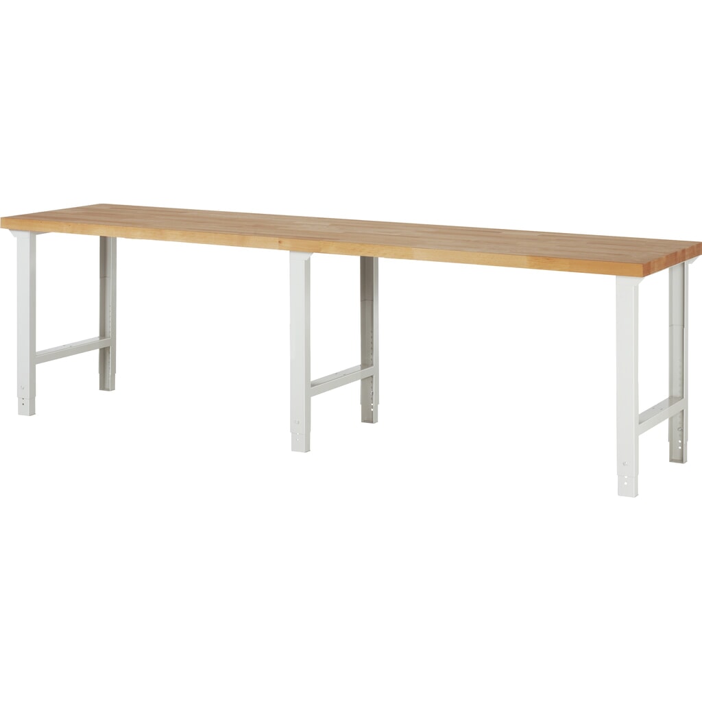 RAU Werkbank Serie 7000, HxBxT 790-1.140 x 3.000 x 700 mm Produktabbildung: RAU Werkbank Serie 7000, HxBxT 790-1.140 x 3.000 x 700 mm