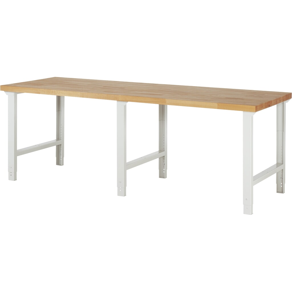 RAU Werkbank Serie 7000, HxBxT 790-1.140 x 2.500 x 900 mm Produktabbildung: RAU Werkbank Serie 7000, HxBxT 790-1.140 x 2.500 x 900 mm
