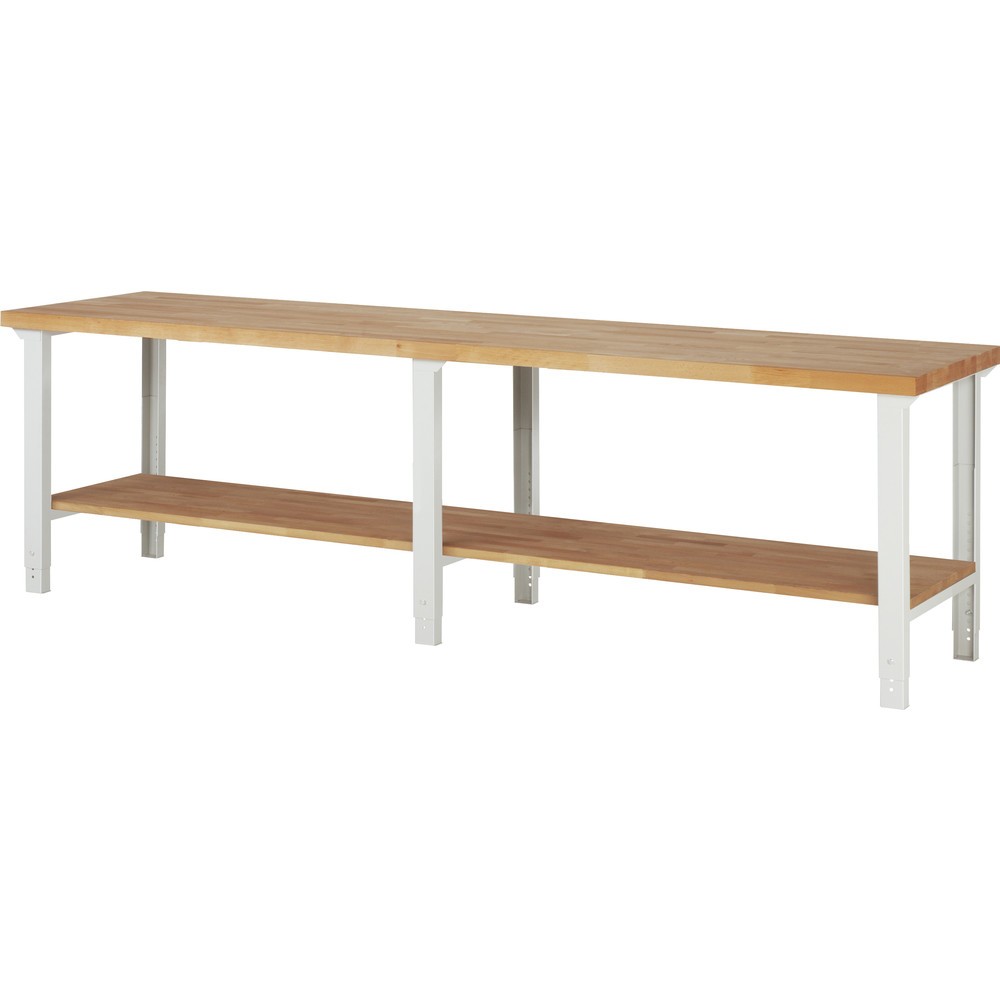 Product afbeelding: RAU werkbank serie 7000, h x b x d 790-1.140 x 3.000 x 700 mm, legbord onderaan