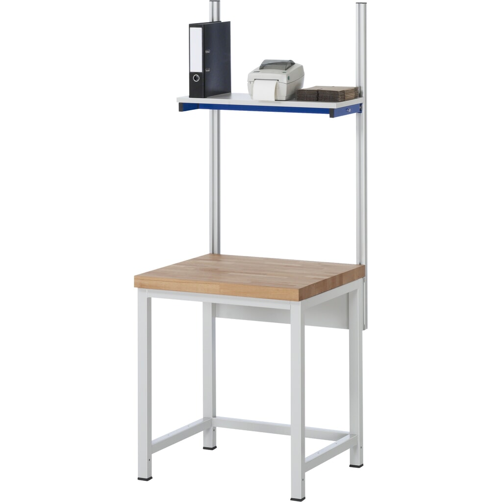 Produktabbildung Nr. 6: RAU Schwerlastwerkbank Serie 8000, 1 Ablageboden Tiefe 650 mm, HxBxT 840-1040 mm x 750 mm x 700 mm