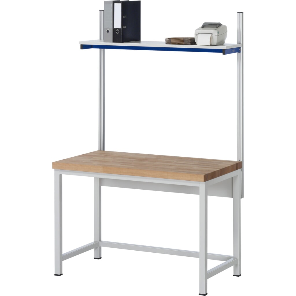 RAU Schwerlastwerkbank Serie 8000, 1 Ablageboden Tiefe 320 mm, HxBxT 840-1040 mm x 1250 mm x 900 mm Produktabbildung Nr. 6: RAU Schwerlastwerkbank Serie 8000, 1 Ablageboden Tiefe 320 mm, HxBxT 840-1040 mm x 1250 mm x 900 mm