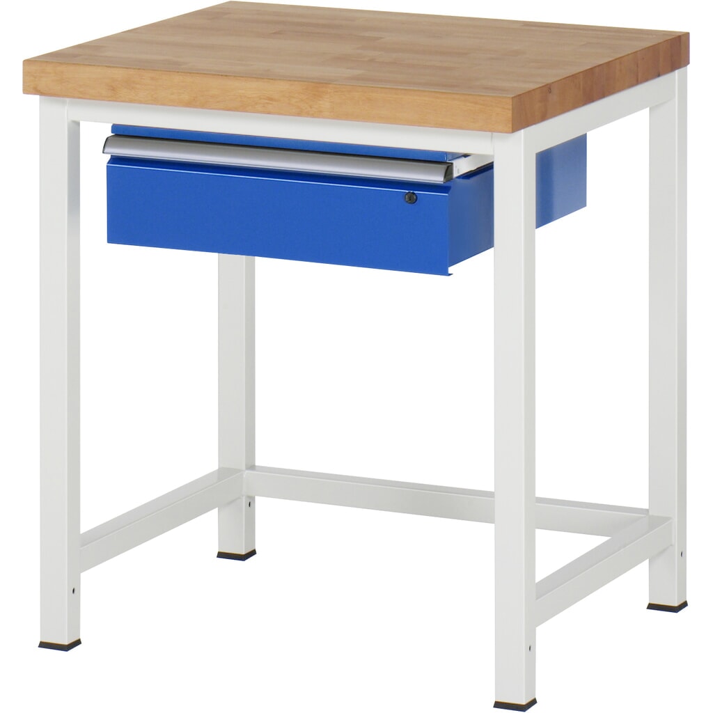 RAU Werkbank Serie 8000, HxBxT 840 x 750 x 700 mm, 1 Schublade, Schubladen-TK 50 kg Produktabbildung: RAU Werkbank Serie 8000, HxBxT 840 x 750 x 700 mm, 1 Schublade, Schubladen-TK 50 kg