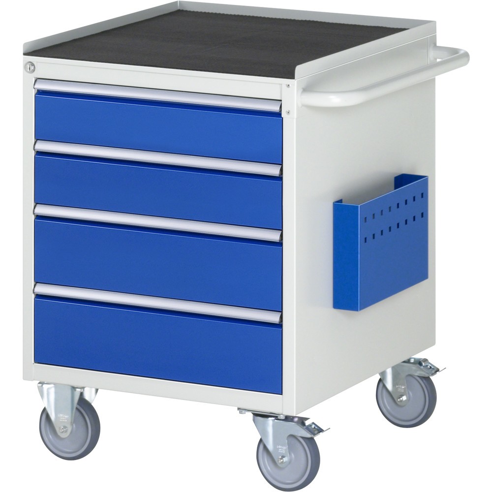 Produktabbildung Nr. 1: RAU Werkstattwagen Serie 7000, HxBxT 795 x 580 x 650 mm, 4 x 90%-Auszug-Schubladen 2 x 120, 2 x 150 mm, Arbeitsplatte Metall