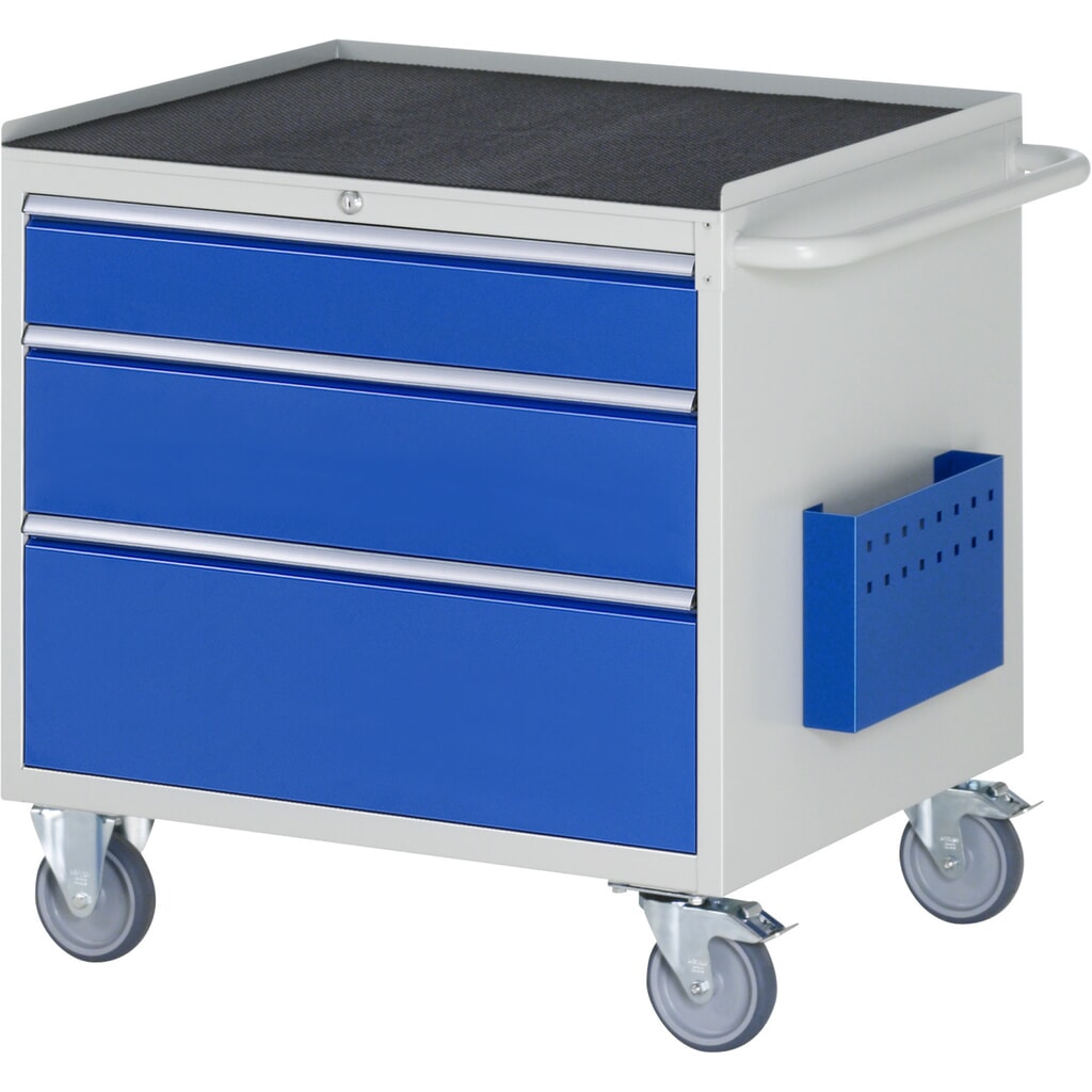 RAU Werkstattwagen Serie 7000, HxBxT 795 x 770 x 650 mm, 3 x 90%-Auszug-Schubladen 1 x 120, 1 x 180, 1 x 240 mm, Arbeitsplatte Metall Produktabbildung: RAU Werkstattwagen Serie 7000, HxBxT 795 x 770 x 650 mm, 3 x 90%-Auszug-Schubladen 1 x 120, 1 x 180, 1 x 240 mm, Arbeitsplatte Metall