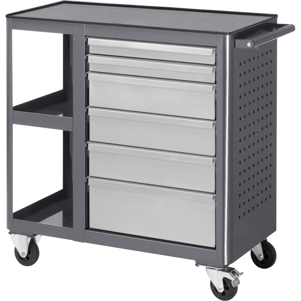 Produktabbildung Nr. 1: RAU Werkstattwagen, HxBxT 950 x 960 x 450 mm, 6 Schubladen, Arbeitsplatte ABS
