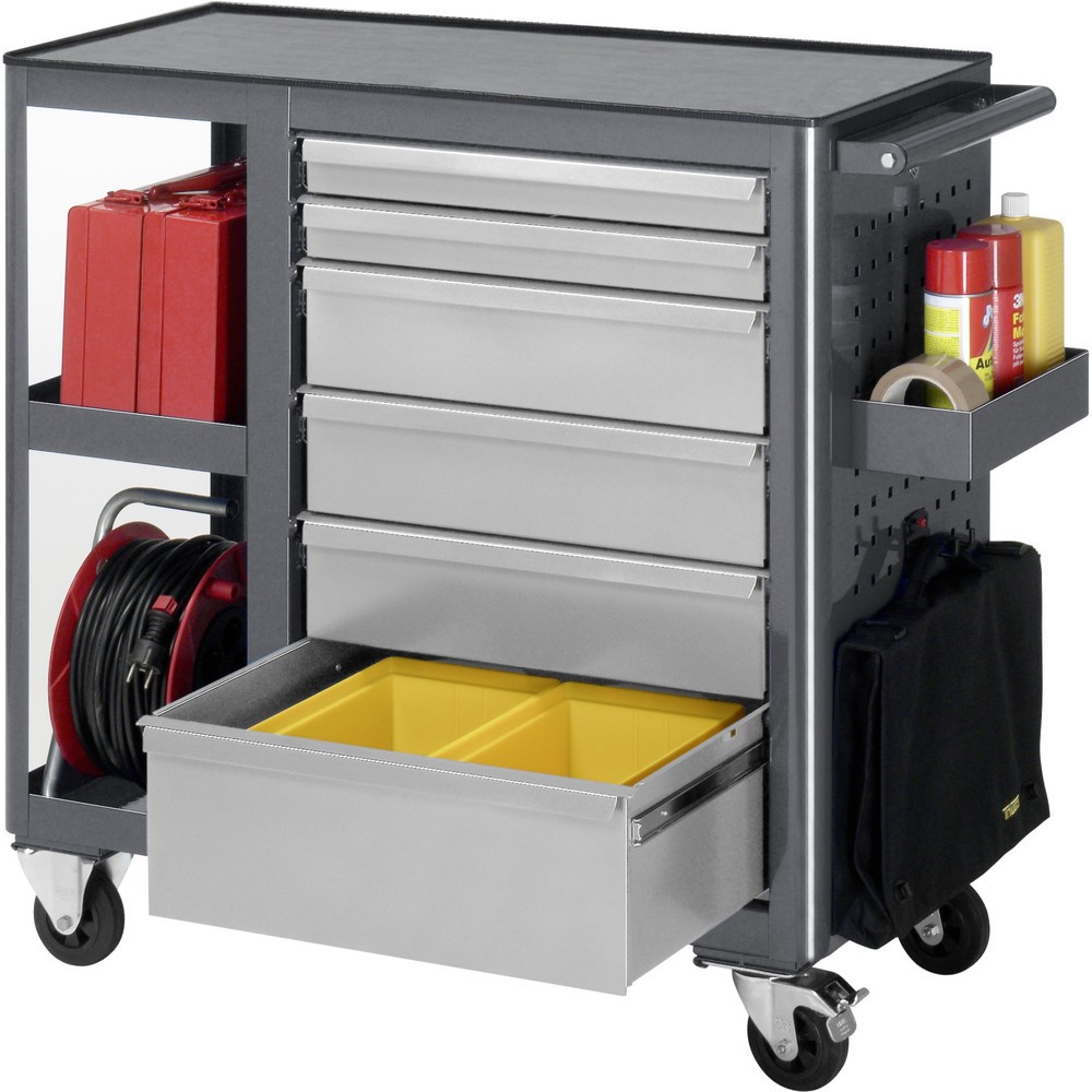 Produktabbildung Nr. 5: RAU Werkstattwagen, HxBxT 950 x 960 x 450 mm, 6 Schubladen, Arbeitsplatte ABS