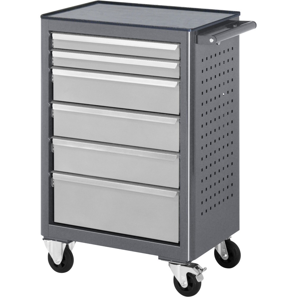 Produktabbildung Nr. 1: RAU Werkstattwagen Serie adlatus, HxBxT 950 x 675 x 450 mm, 6 Schubladen, Arbeitsplatte ABS