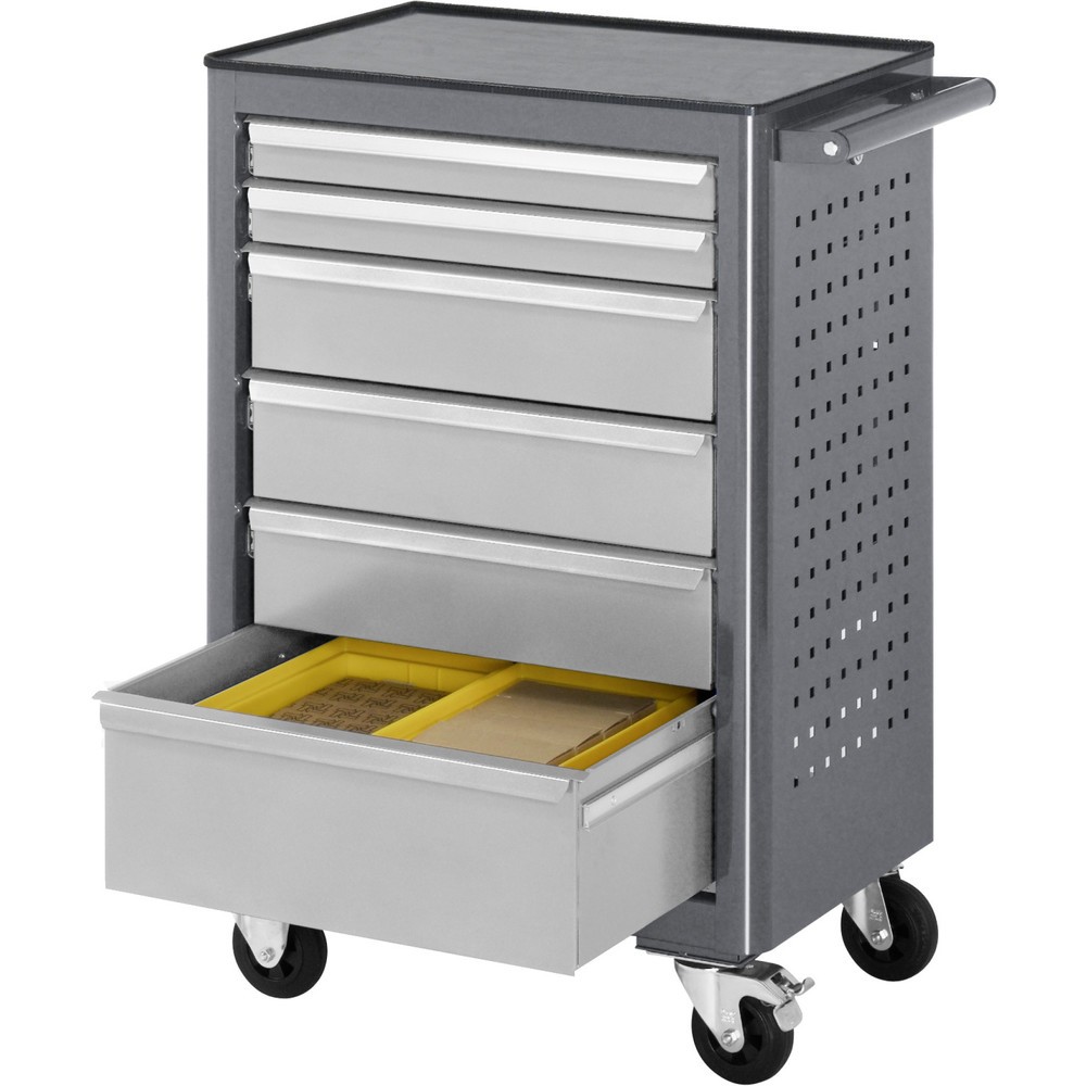 Produktabbildung Nr. 2: RAU Werkstattwagen Serie adlatus, HxBxT 950 x 675 x 450 mm, 6 Schubladen, Arbeitsplatte ABS