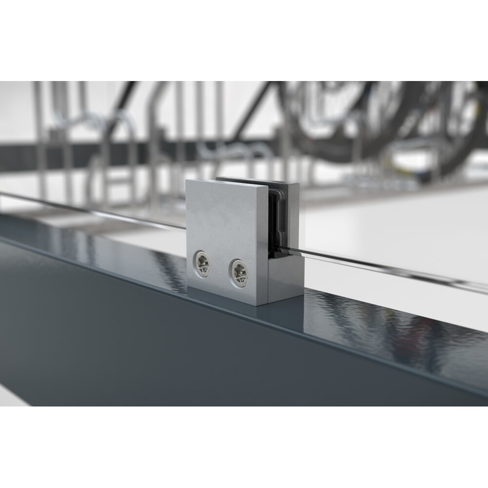Produktabbildung Nr. 4: wsm® Raucherunterstand KÖLN ALPINE, fertig montiert, Schneelast max. 4,15 kN/m², 8 Elemente, ohne Überpflasterung, anthrazitgrau