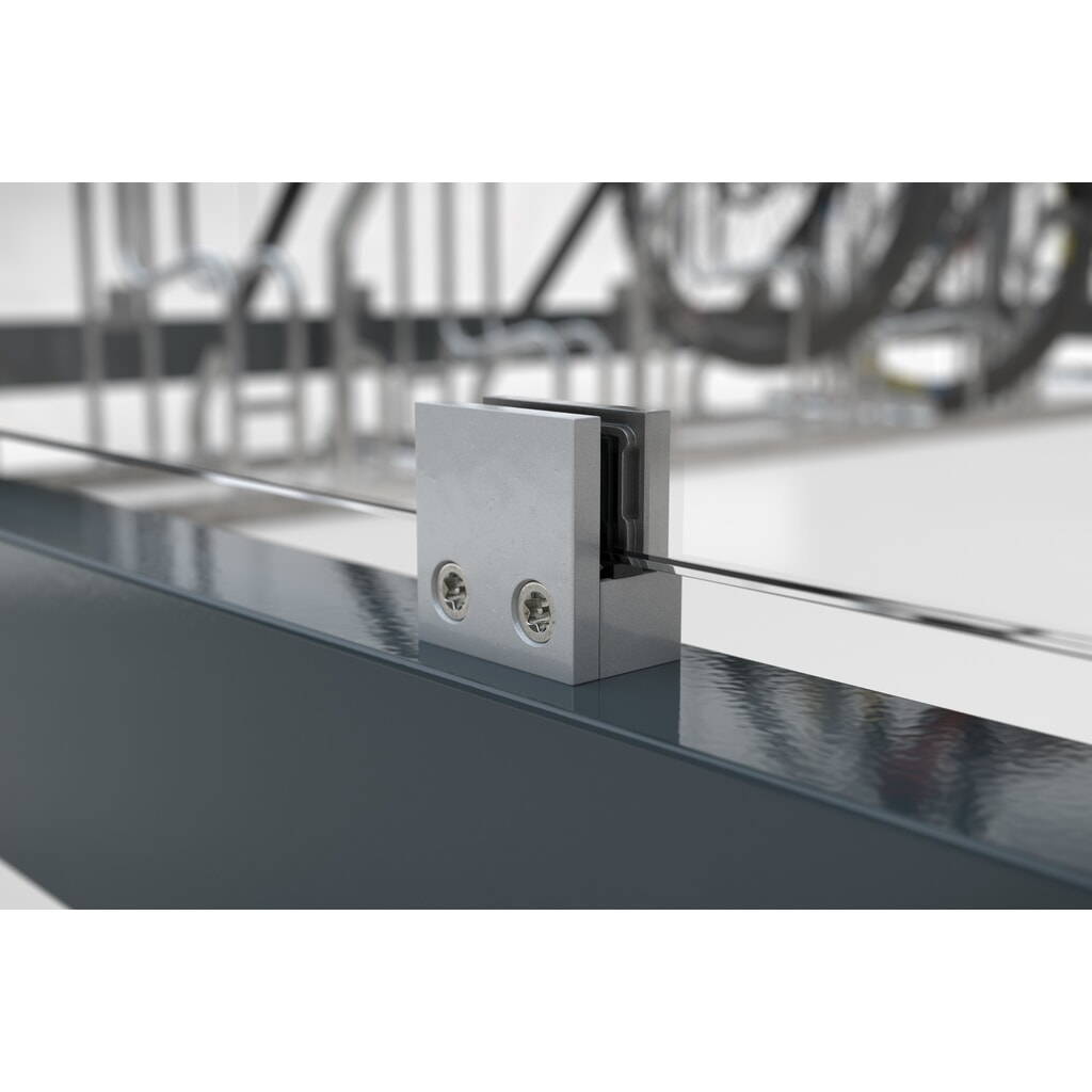 Produktabbildung Nr. 4: wsm® Raucherunterstand, fertig montiert, für 9-10 Personen, 8 Elemente, RAL 7016 anthrazitgrau - ohne Glasdekor