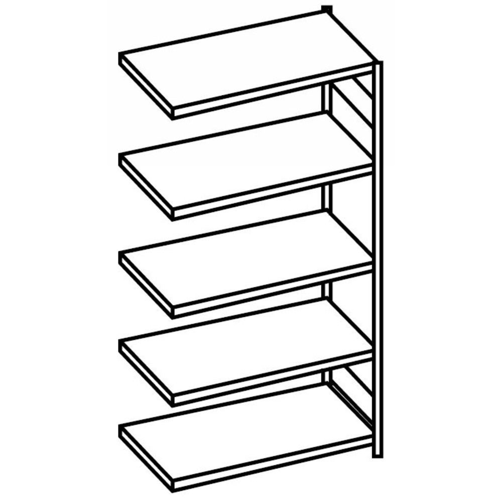 N° de l'image du produit 2 : Rayonnage à tablettes META, TA, FL 230 kg, gris clair, H x l x P 2 500 x 1 000 x 500 mm
