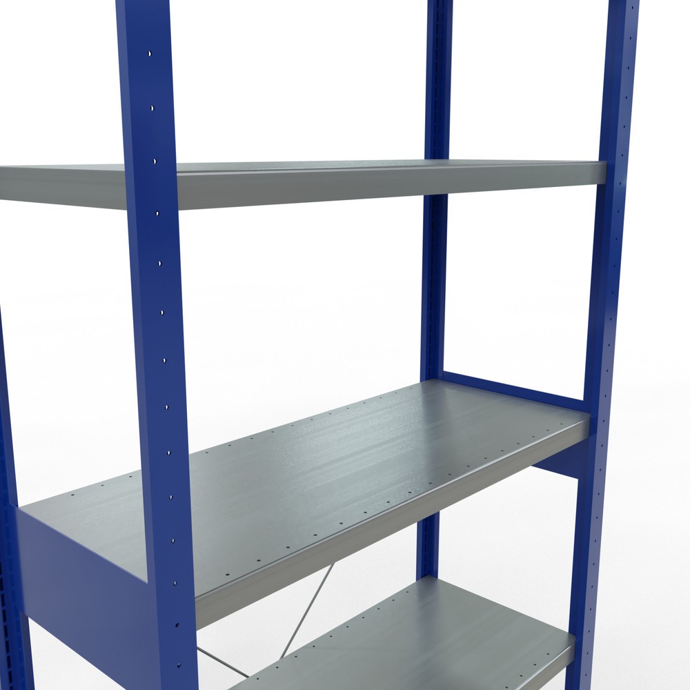 N° de l'image du produit 5 : SCHULTE Rayonnage à tablettes, bleu gentiane / galvanisé, charge par tablette 330 kg, HxlxP 2 500 x 1 060 x 436 mm