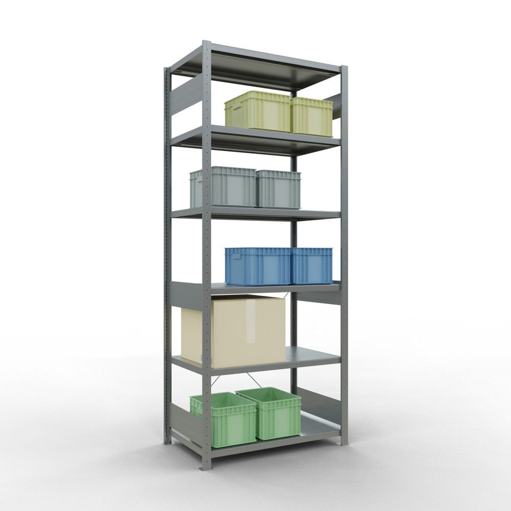 N° de l'image du produit 3 : SCHULTE Rayonnage à tablettes galvanisé, charge par tablette 330 kg, HxlxP 2 500 x 1 060 x 636 mm