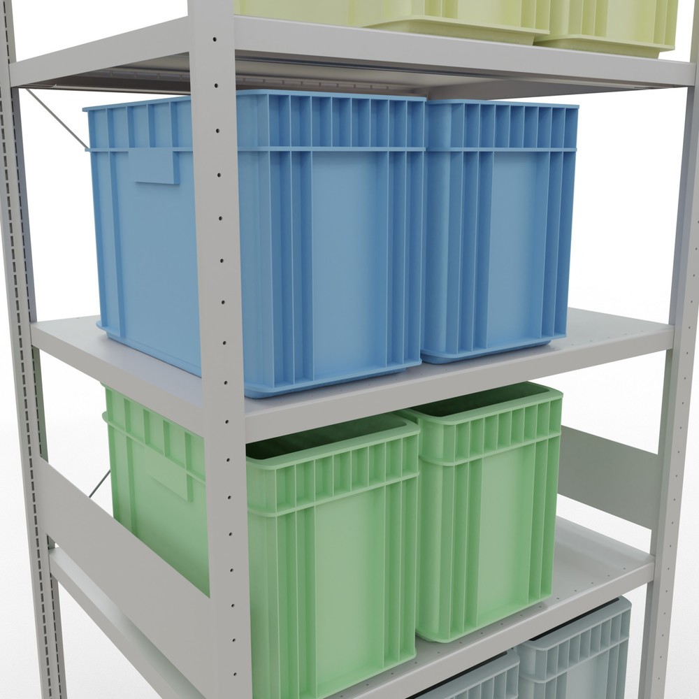 N° de l'image du produit 4 : SCHULTE Rayonnage à tablettes gris clair, charge par tablette 330 kg, HxlxP 3 000 x 1 060 x 836 mm