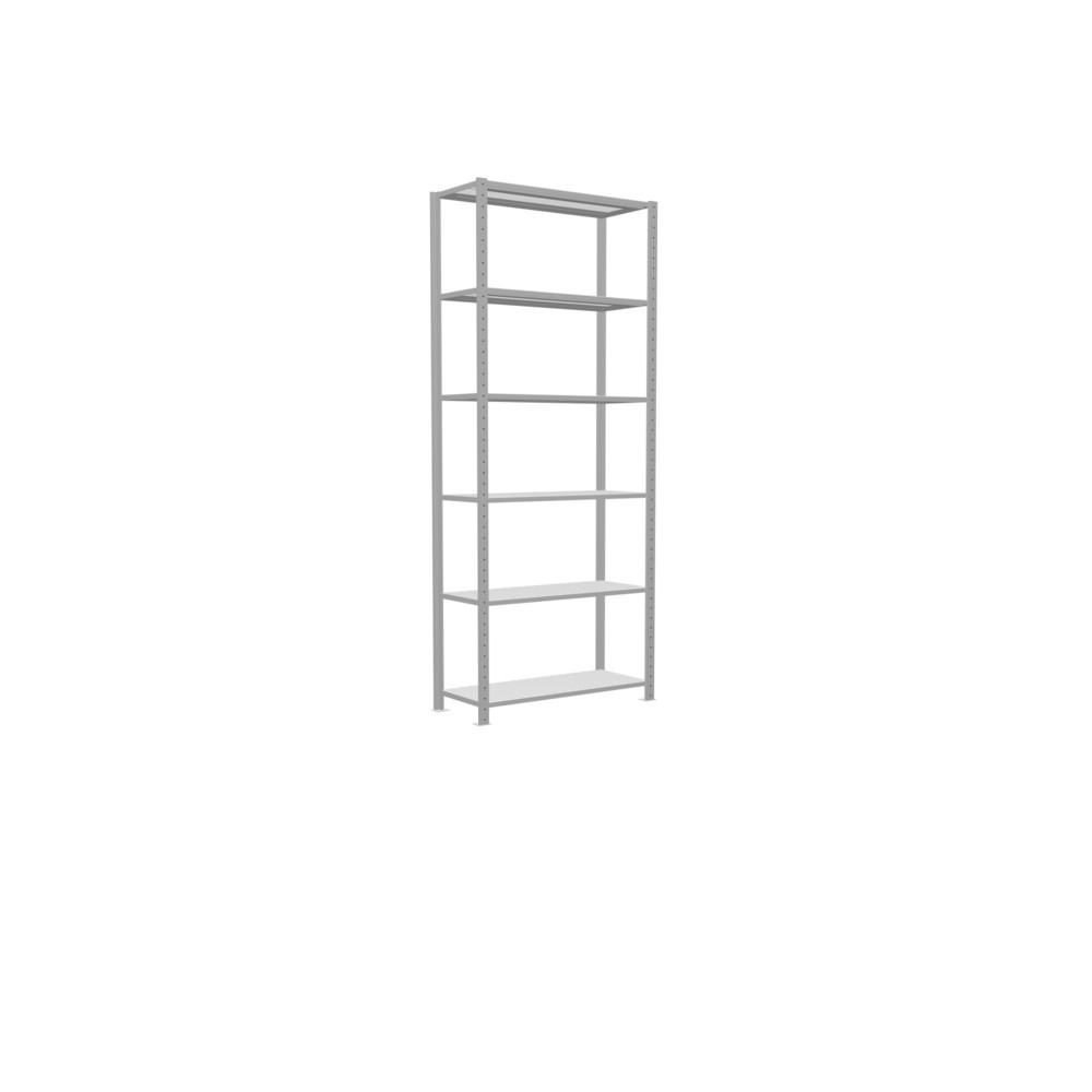 N° de l'image du produit 2 : SCHULTE Rayonnage à tablettes gris clair, charge par tablette 150 kg, HxlxP 2 500 x 1 060 x 436 mm
