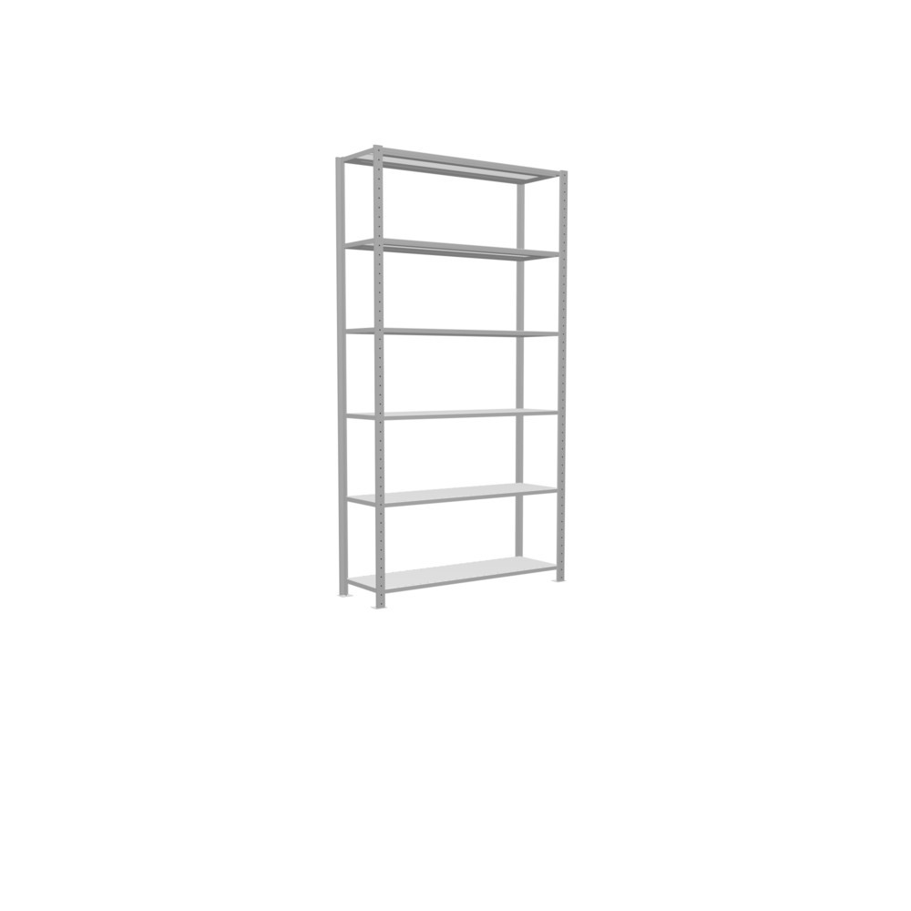 N° de l'image du produit 2 : SCHULTE Rayonnage à tablettes gris clair, charge par tablette 150 kg, HxlxP 2 500 x 1 360 x 436 mm