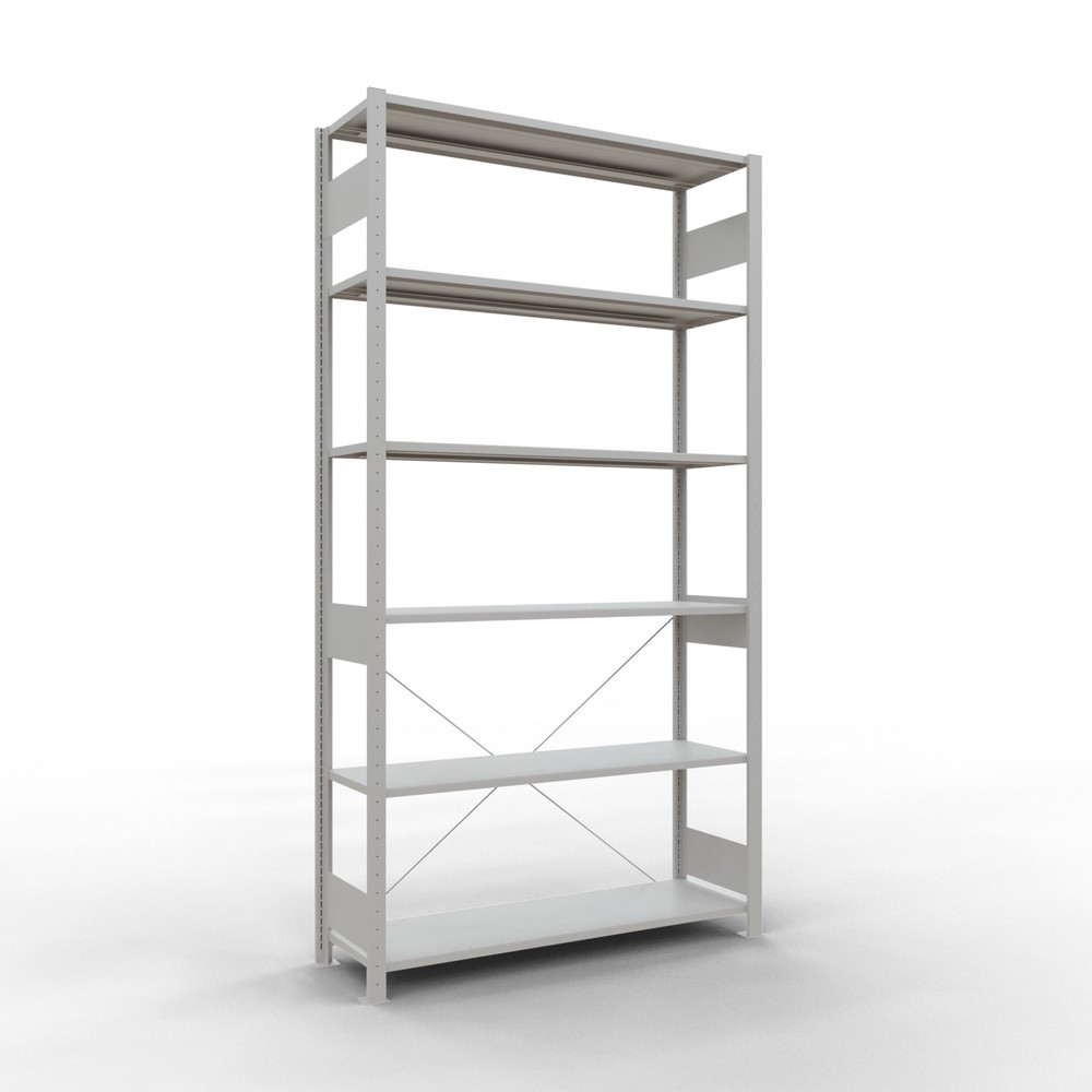 Illustration du produit: SCHULTE Rayonnage à tablettes gris clair, charge par tablette 150 kg, HxlxP 2 500 x 1 360 x 436 mm