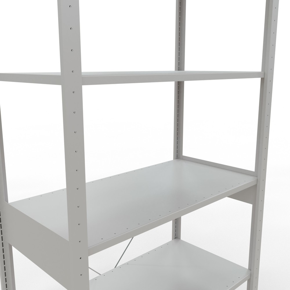 N° de l'image du produit 5 : SCHULTE Rayonnage à tablettes gris clair, charge par tablette 150 kg, HxlxP 2 500 x 1 060 x 536 mm