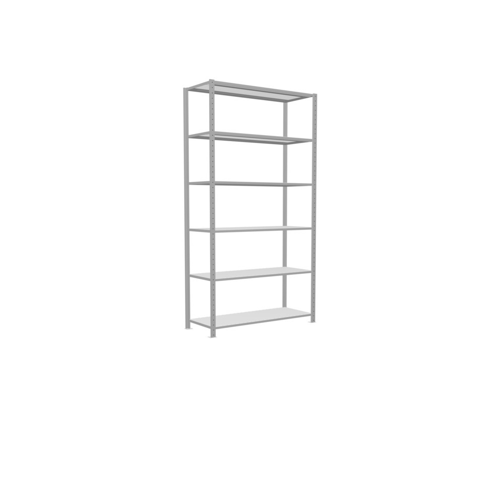 N° de l'image du produit 2 : SCHULTE Rayonnage à tablettes gris clair, charge par tablette 150 kg, HxlxP 2 500 x 1 360 x 536 mm