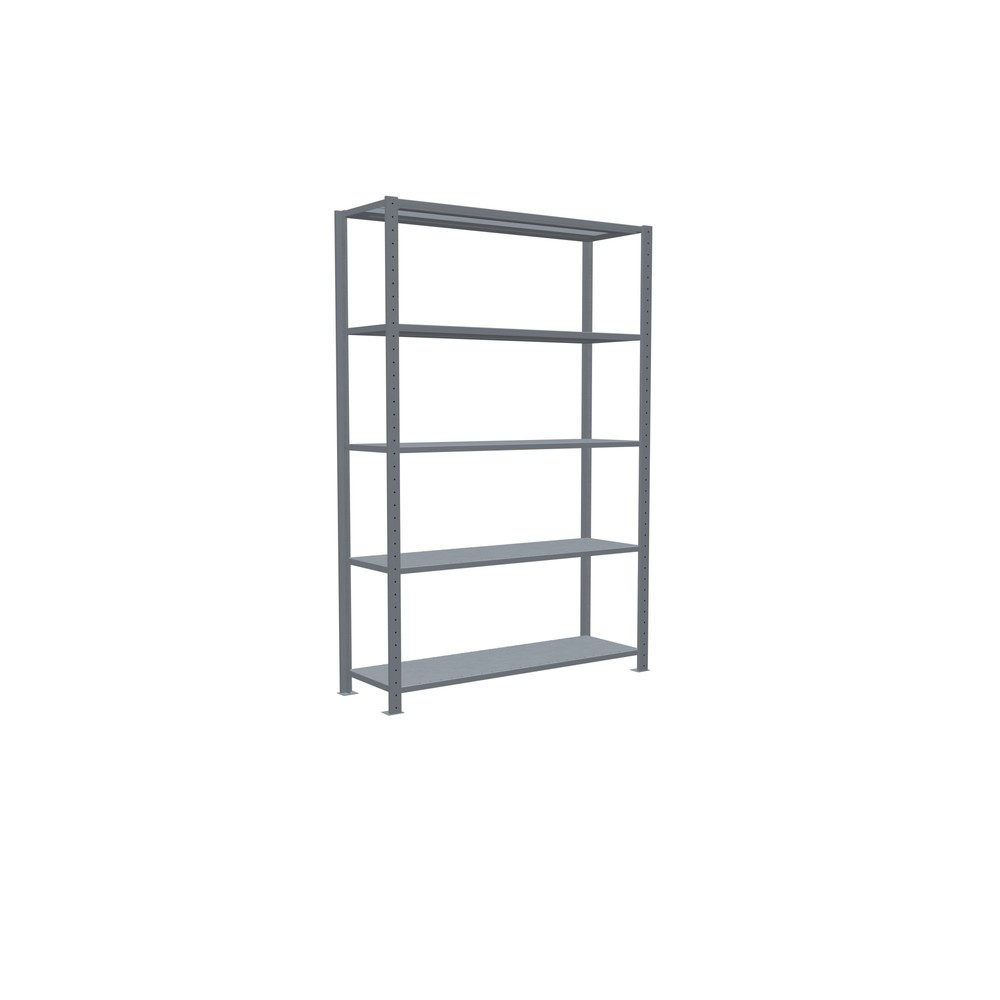 N° de l'image du produit 2 : SCHULTE Rayonnage à tablettes galvanisé avec 5 tablettes en tôle d’acier, charge par tablette 150 kg, HxlxP 2 000 x 1 360 x 436 mm