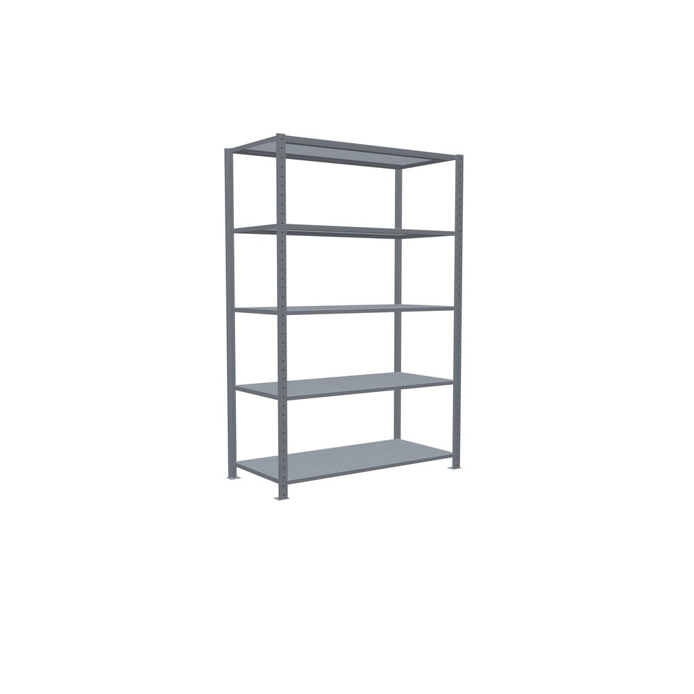 N° de l'image du produit 2 : SCHULTE Rayonnage à tablettes galvanisé avec 5 tablettes en tôle d’acier, charge par tablette 150 kg, HxlxP 2 000 x 1 360 x 636 mm